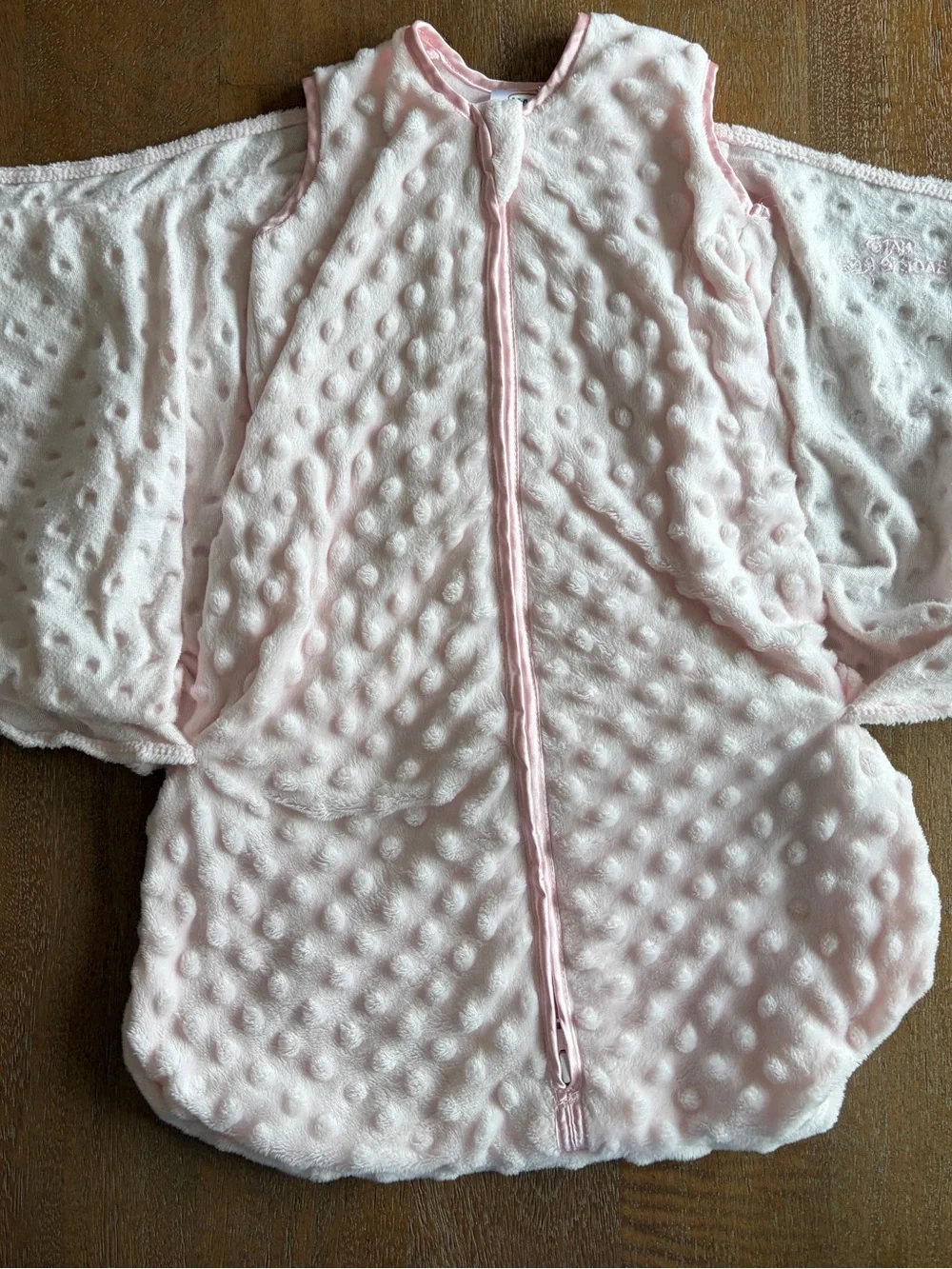 Halo Pink Baby Sleep Sack with Textured Dots